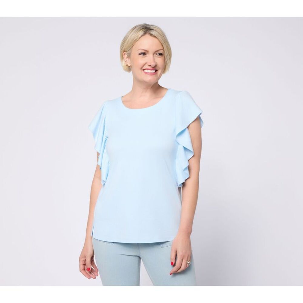 Belle by Kim Gravel Women's Top Sz L Make Your Selection: TripleLuxe Blue